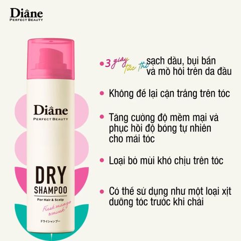 Diane Dầu gội khô Perfect Beauty Dry Shampoo Fresh Mango & Musk