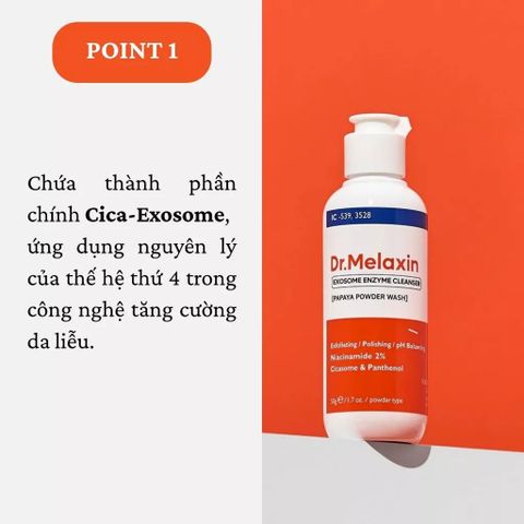 Dr. Melaxin Sữa rửa mặt Exosome Enzyme Cleanser (Papaya Power Wash- dạng bột) 50g