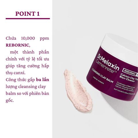 Dr. Melaxin Sáp tẩy trang Cemenrete Calcium Cleansing Clay Balm - Ex Makeup Remover 100ml