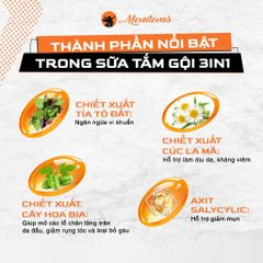Menitems Tắm gội Nam 3in1 Men Shower Gel Free Skin