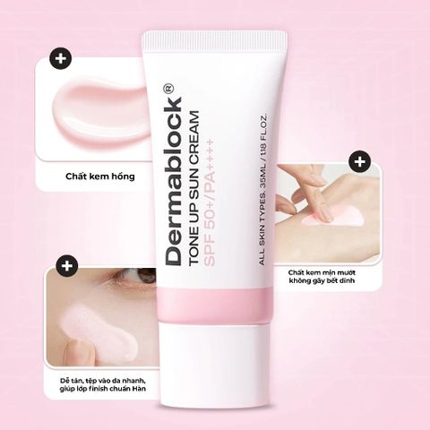 Dermablock Kem chống nắng Tone Up Sun Cream SPF50+PA++++ 35ml
