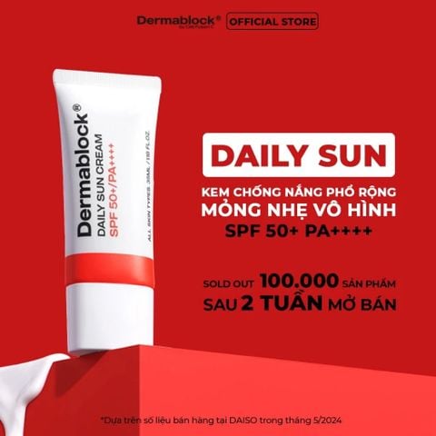 Dermablock Kem chống nắng Daily Sun Cream SPF50+PA++++ 35ml