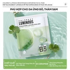 COLORKEY Mặt nạ giấy Luminous B3 Facial Mask 30ml