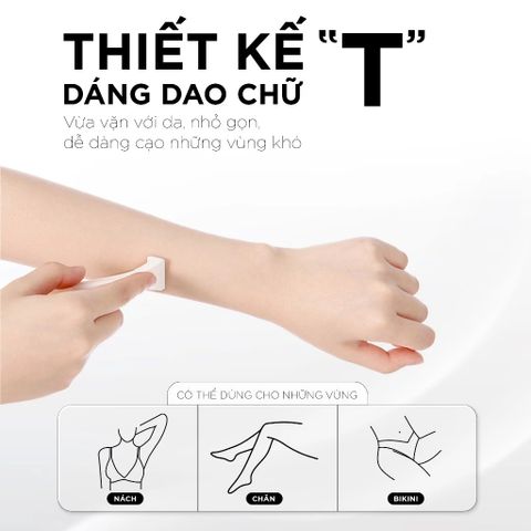 Vacosi Set Dao cạo nữ chuyên dụng, trắng xanh - DC16-01 Vacosi Lady Razor Kit, Beach 2pcs