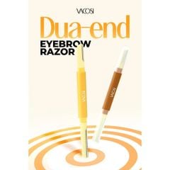 Vacosi Set dao cạo mày 2 đầu, vàng nâu DC17 Dual-End Eyebrow Razor, Autumn Pack