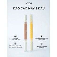 Vacosi Set dao cạo mày 2 đầu, vàng nâu DC17 Dual-End Eyebrow Razor, Autumn Pack