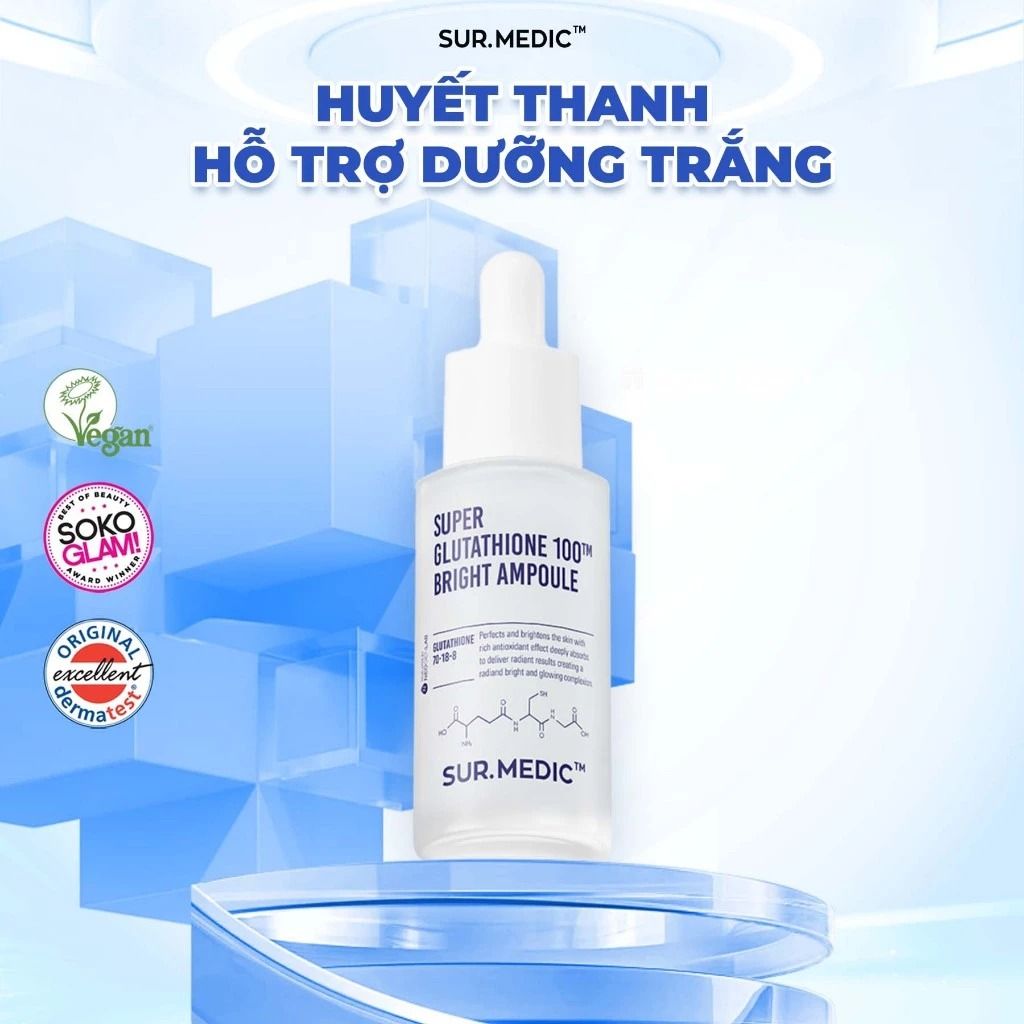 Sur.Medic+ Huyt thanh truyn trng Super Glutathione 100tm Bright Ampoule  32mlSur.Medic+ Huyt thanh truyn trng Super Glutathione 100tm Bright Amp   SammiShop