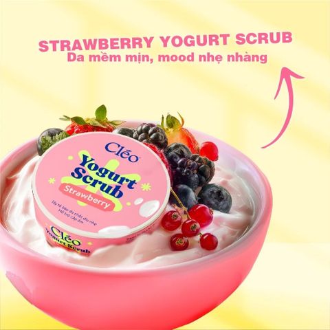 Combo Cleo Kem Tẩy Lông Da Thường Hair Removal Cream Normal Skin 50g + TTBC Yogurt Strawberry 40g