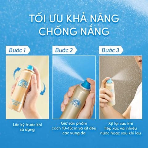Anessa Xịt chống nắng dưỡng da đa năng Perfect UV Sunscreen Skincare Spray NA 60g ver 2