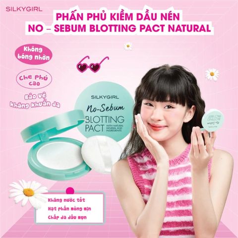 Silkygirl Phấn Phủ No-Sebum Blotting Pact 7g
