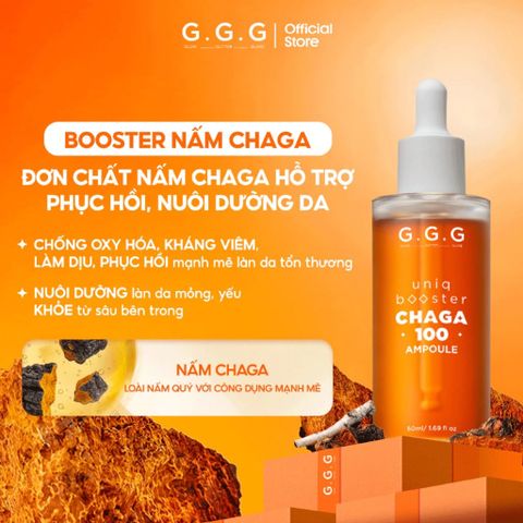 G.G.G Tinh chất Uniq Booster Chaga 100 Ampoule 50g