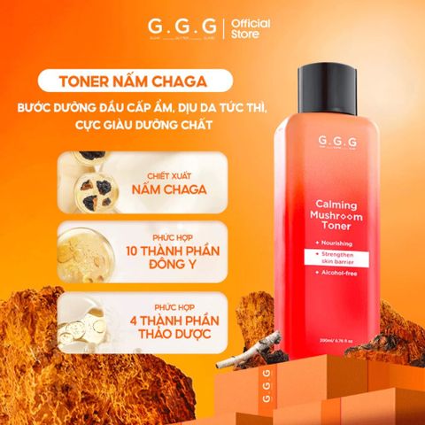 G.G.G Nước hoa hồng Calming Mushroom Toner 200ml