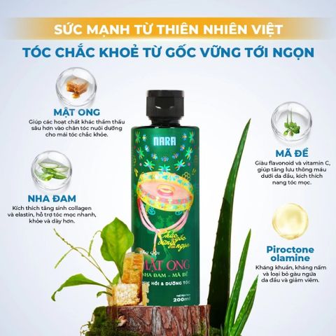 Nara Combo Gội Xả Nha đam mã đề 500mlx2
