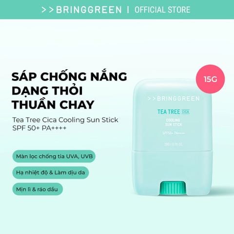 Bring Green Sáp chống nắng Tea Tree Cica Cooling Sun Stick 20g