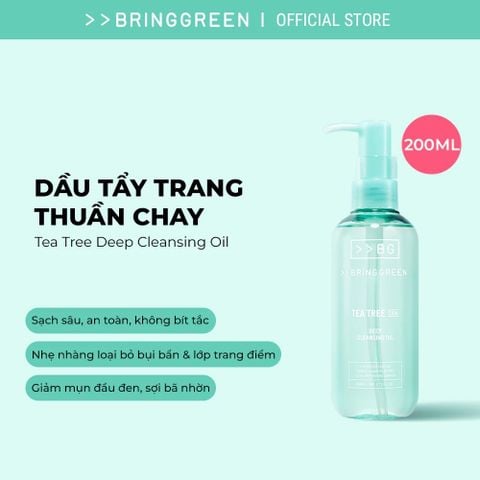 Bring Green Dầu tẩy trang Tea Tree Cica Deep Cleansing Oil 200ml