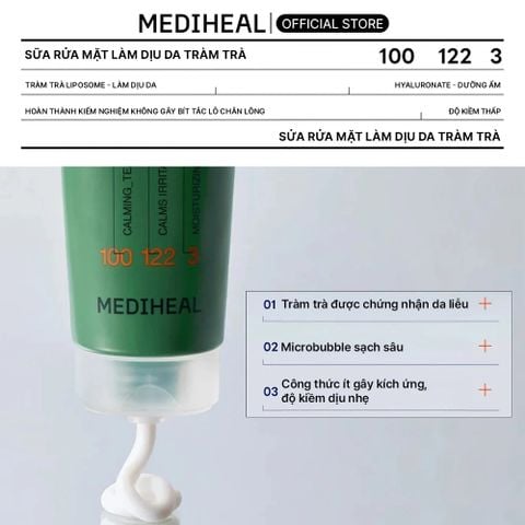 Mediheal Sữa rửa mặt Teatree Cleanser Trouble Calming 120ml