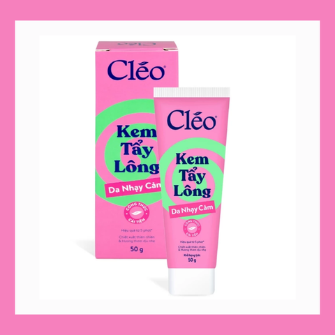 Combo Cleo Kem Tẩy Lông Da Nhạy Cảm Hair Removal Cream Sensitive Skin 50g + TTBC Bingsu Matcha 50g