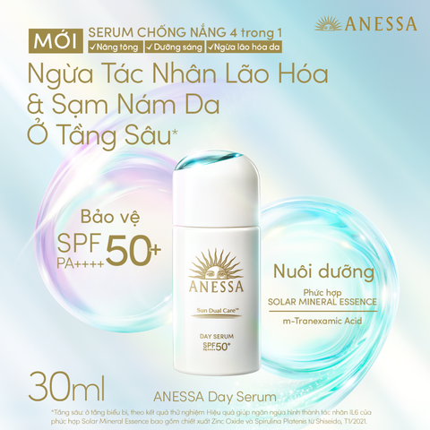 Anessa Serum chống nắng dưỡng da nâng tông ban ngày Day serum SPF50+ PA++++ 30ml ver 2