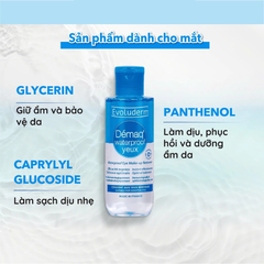Evoluderm Nước tẩy trang mắt môi tác động kép 150ml