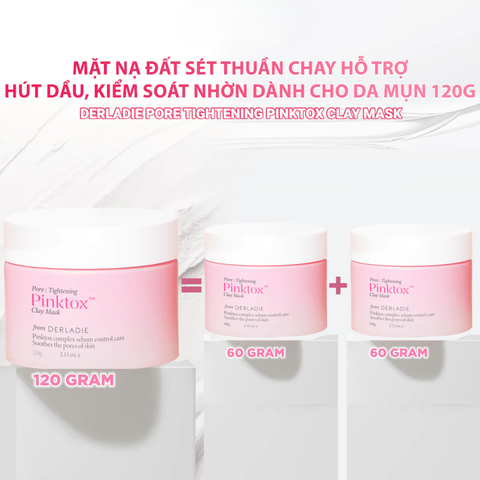 Derladie Mặt Nạ Đất Sét Pore Tightening Pink Tox Clay Mask