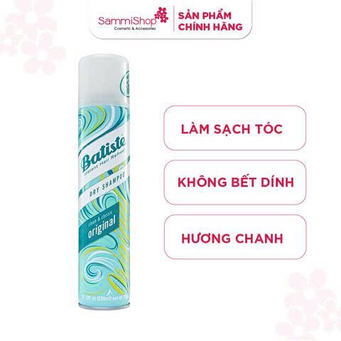 ĐỒNG GIÁ 01.08 - 04.09 Dầu gội khô Batiste Dry Shampoo Clean&Classic Original 200ml