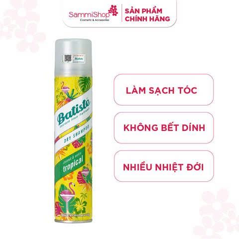 ĐỒNG GIÁ 01.08 - 04.09 Dầu gội khô Batiste Dry Shampoo Coconut&Exotic Tropical 200ml