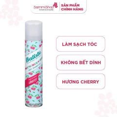 ĐỒNG GIÁ 01.08 - 04.09 Dầu gội khô Batiste Dry Shampoo Fruity&Cheeky Cherry 200ml
