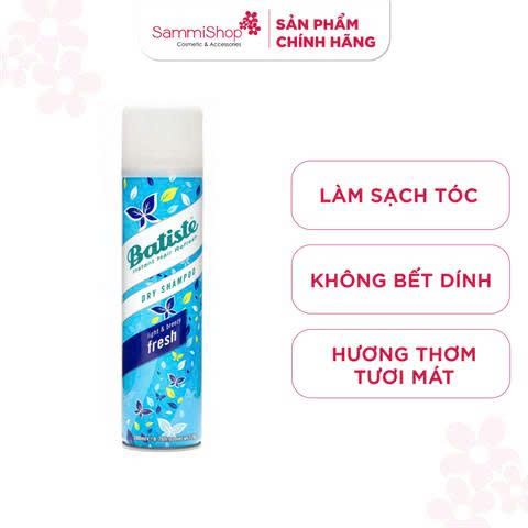 ĐỒNG GIÁ 01.08 - 04.09 Dầu gội khô Batiste Dry Shampoo Light& Breezy Fresh 200ml