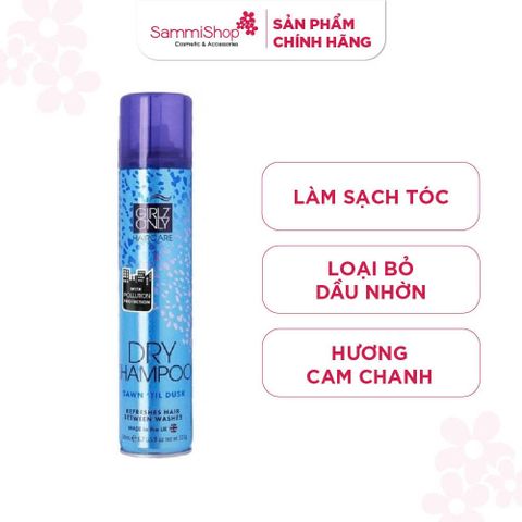 ĐỒNG GIÁ 01.08 - 04.09 Girlz Only Dầu Gội Khô Dawn Til Dusk Hương Trái Cây Sảng Khoái 200ml
