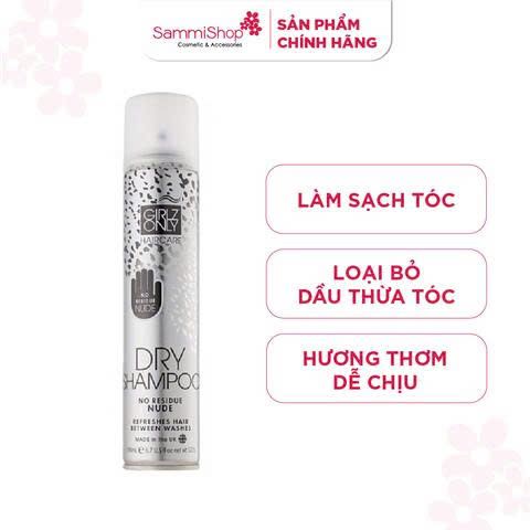 ĐỒNG GIÁ 01.08 - 04.09 Girlz Only Dầu Gội Khô No Residue Nude Không Cặn 200ml