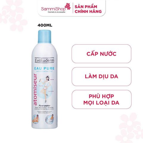 ĐỒNG GIÁ 01.08 - 04.09 Evoluderm Xịt khoáng Pure Water 400ml