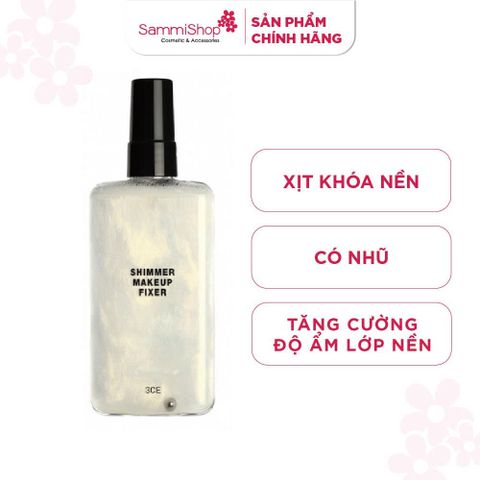 01.08-04.09 APP.WEB 3CE Xịt khóa nền Shimmer Makeup Fixer 95ml