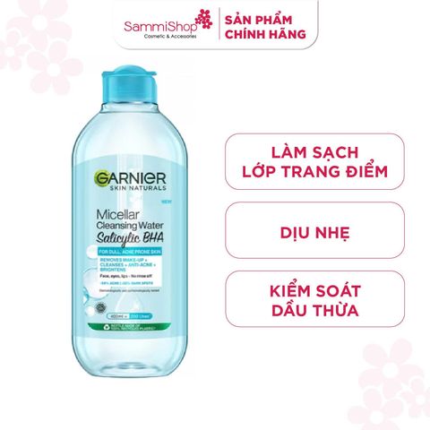 APP-WEB 03.11 - 02.12 Garnier Nước tẩy trang Micellar Cleansing Water Salicylic BHA 400ml