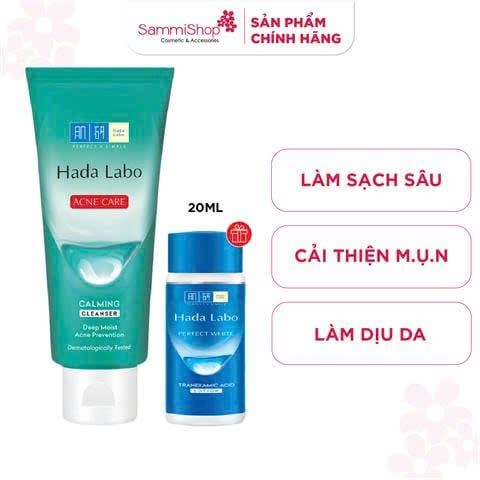 APP-WEB 03.11 - 02.12 Hadalabo Sữa rửa mặt Acne Care Calming Cleanser 80g + quà