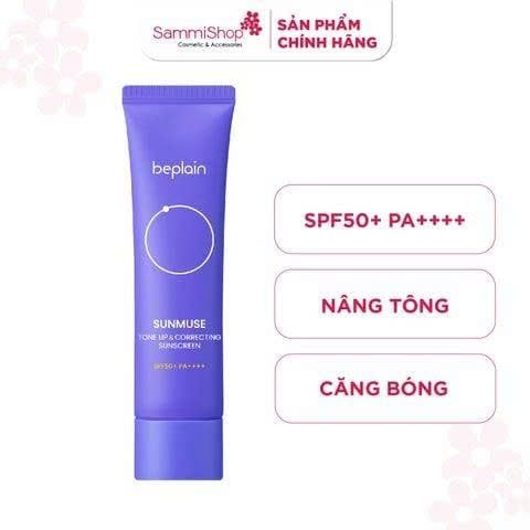 SALE XUYÊN TẾT 14-19.2 Beplain Kem chống nắng Sunmuse Tone-Up & Correcting Sunscreen SPF50+ PA++++ 50ml