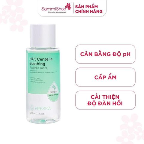 [HÀNG TẶNG KHÔNG BÁN] 1 Freska Nước hoa hồng HA 5 Centella Soothing Essence Toner 210ml - Được áp dụng cùng QT toàn nhãn