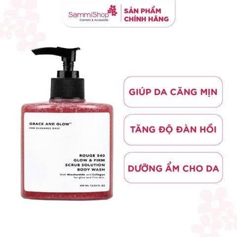 COMBO 03.11 - 02.12 Grace and Glow Sữa tắm BẤT KỲ + Grace And Glow Tẩy tế bào chết toàn thân Rouge 540 Brightening Clay Body Scrub 220gr