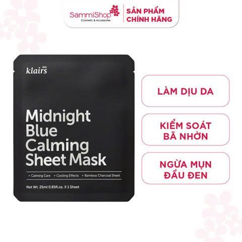 COMBO 03.11 - 02.12 Combo 5 mask Dear, Klairs Mặt nạ giấy Midnight Blue Calming