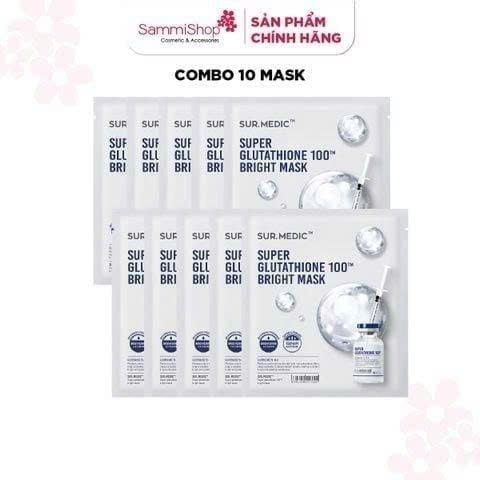 APP+WEB 01.06 - 30.06 COMBO 10 mask Sur.Medic+ Super Gluthathione 100tm Bright Mask