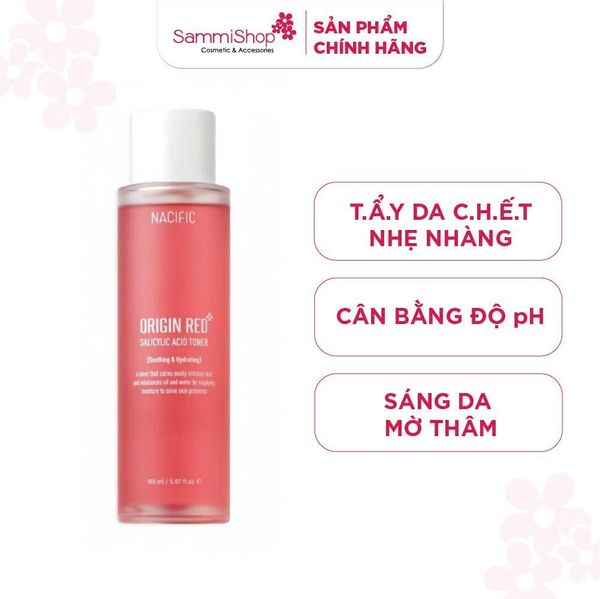 03.12 - 18.12 MEGA SALE Nacific Nước hoa hồng Origin Red Salicylic Acid Toner 150ml