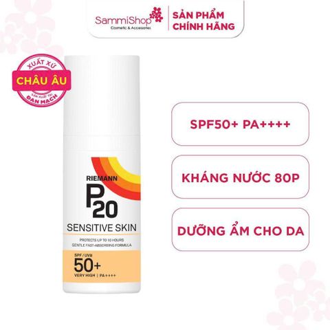 03.12 - 18.12 MEGA SALE Riemann P20 Kem chống nắng Sensitive Skin SPF50+ PA++++ 100ml
