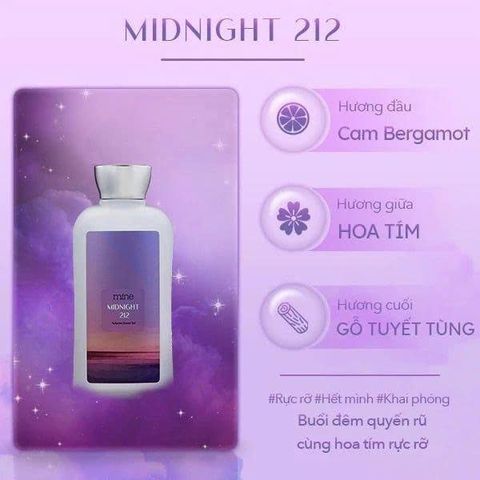 03.12 - 31.12 Mine Sữa tắm Midnight 212 Perfumed Shower Gel 470g