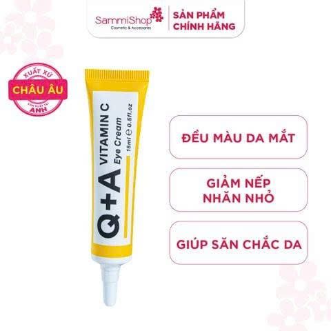 10.12 - 01.01 COMBO Q+A Kem dưỡng Vitamin C Body Cream 250ml + Q+A Kem dưỡng da vùng mắt Vitamin C Eye Cream 15ml