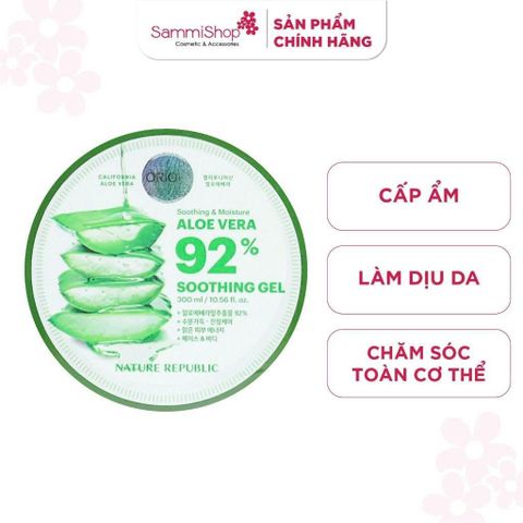 02.01-18.01 ĐỒNG GIÁ Nature Republic Gel dưỡng da Soothing & Moisture Aloe Vera 92% Soothing Gel 300ml ver 2