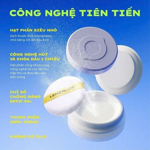 APP+WEB 02.02 - 01.03 Lemonade Phấn phủ thuần chay Supermatte no makeup loose powder 9g