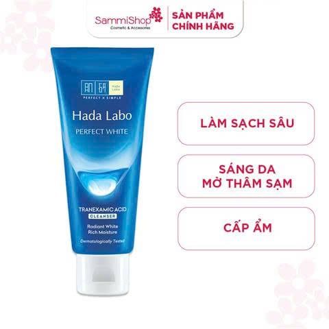 APP+WEB 02.01 - 01.02 HadaLabo Kem rửa mặt Perfect White  Tranexamic Acid Cleanser 80g