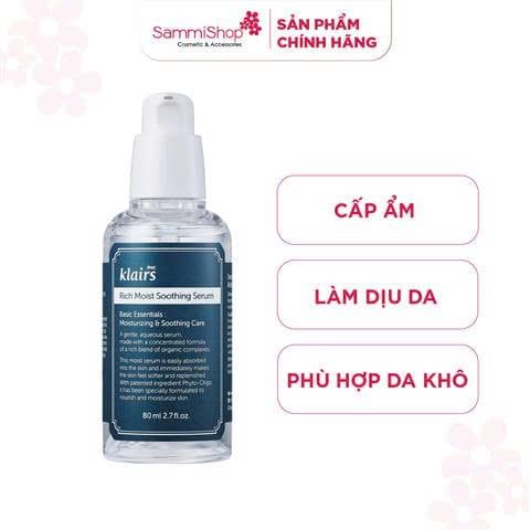 APP + WEB SPIKE DAY 14.01 - 16.01 Dear, Klairs tinh chất Rich Moist Soothing Serum 80mL