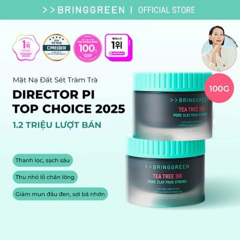 Bring Green Mặt nạ đất sét Tea Tree Cica Pore Clay Pack Strong 100g