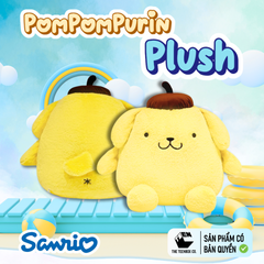 Thú Bông Pompompurin Size L 47cm – Gấu Bông Sanrio Chính Hãng Cao Cấp, Thú Nhồi Bông Ôm Ngủ, Teenbox Phân Phối