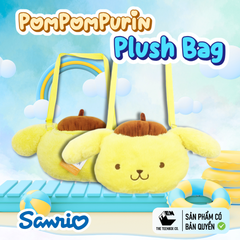 Túi Bông Mặt Pompompurin 22cm – Túi Đeo Chéo Sanrio Chính Hãng Cao Cấp, Túi Cute Dễ Thương, Teenbox Phân Phối